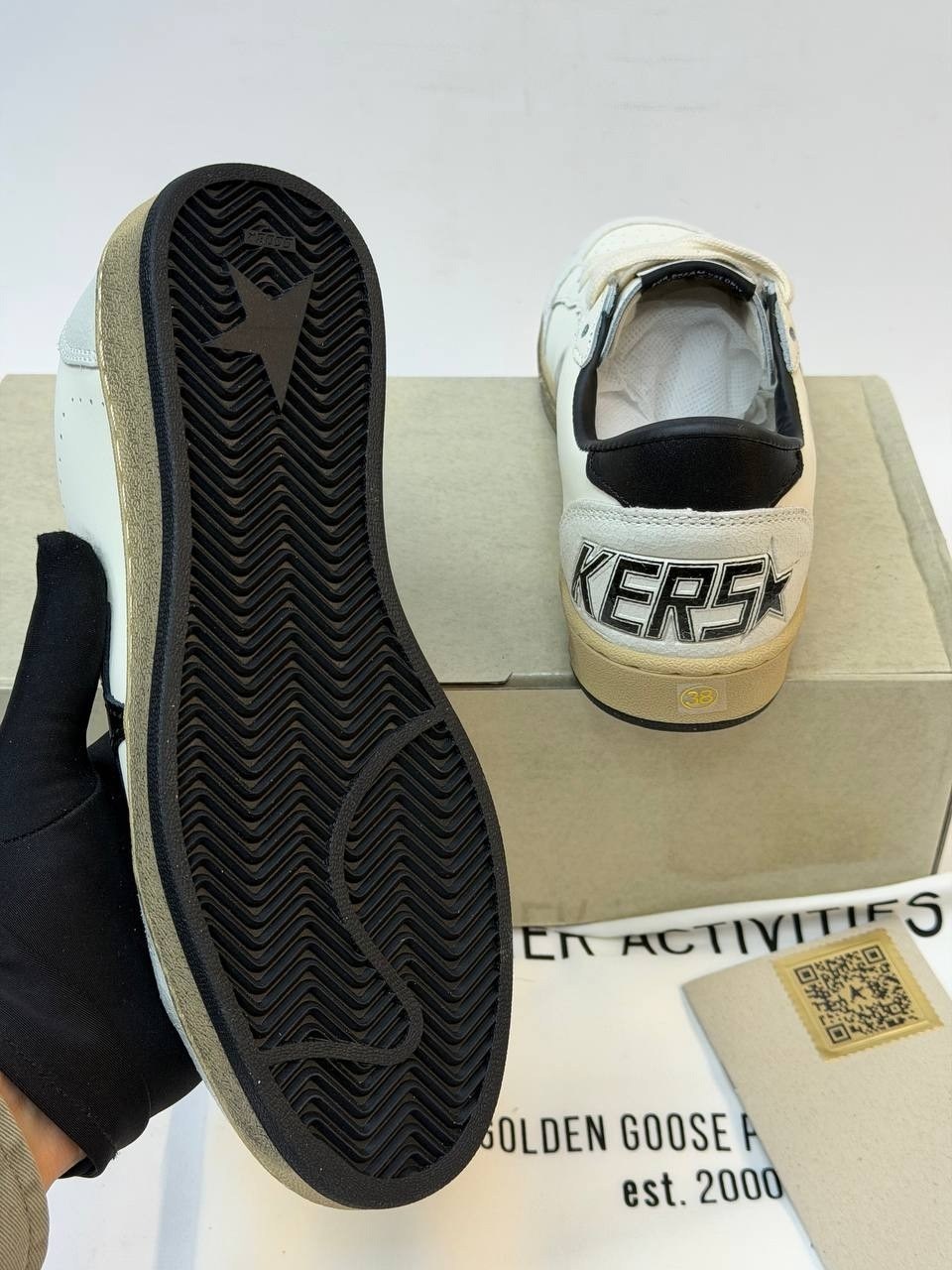 кроссовки golden goose ball star,кроссовки golden goose,кеды golden goose,кожаные низкие кеды ball star 10283 golden goose черный,golden goose ball star