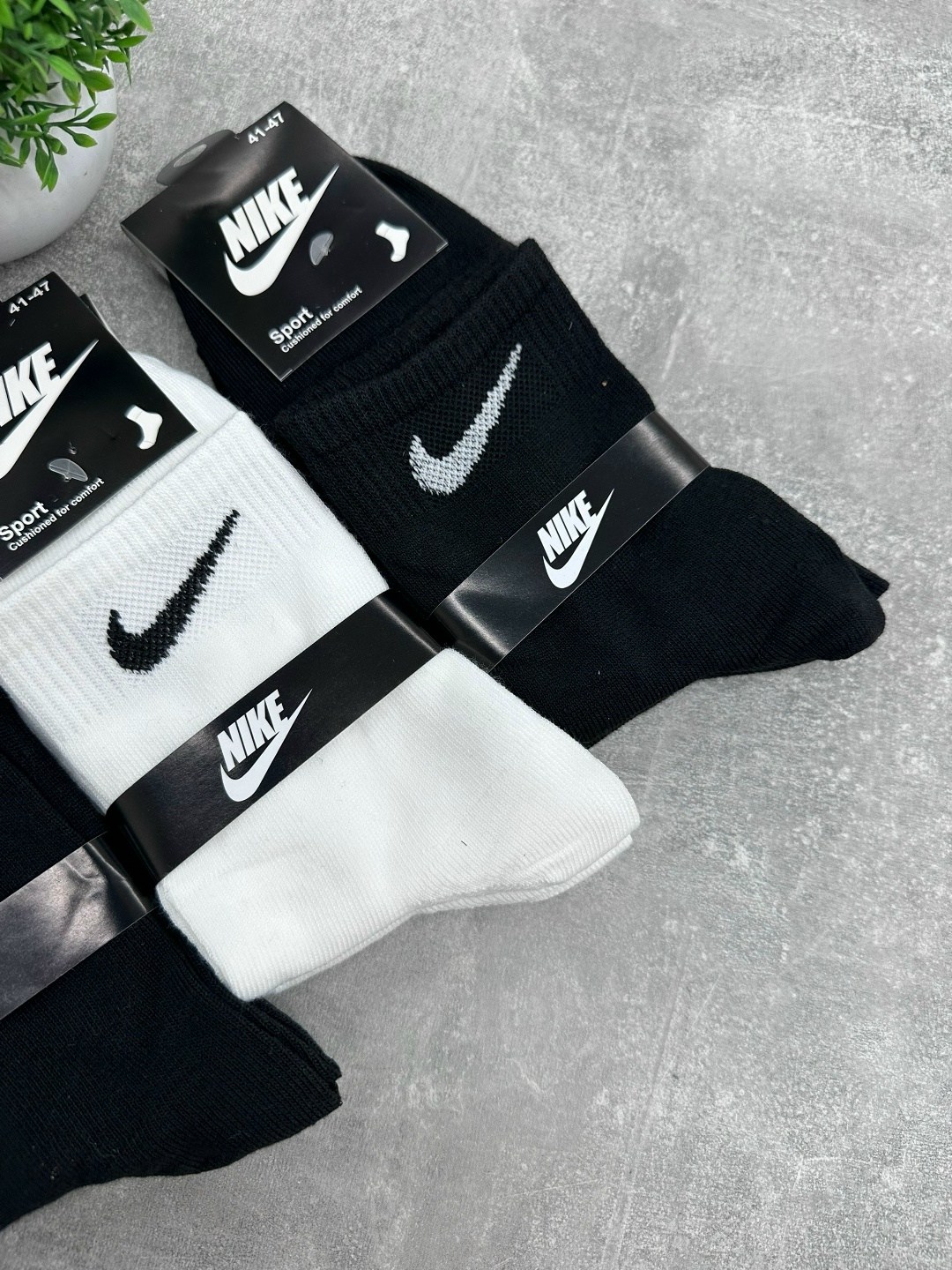 носки средние хлопковые набор 5 пар nike,носки мужские,носки мужские 10 пар nike,комплект носков nike,мужские носки nike