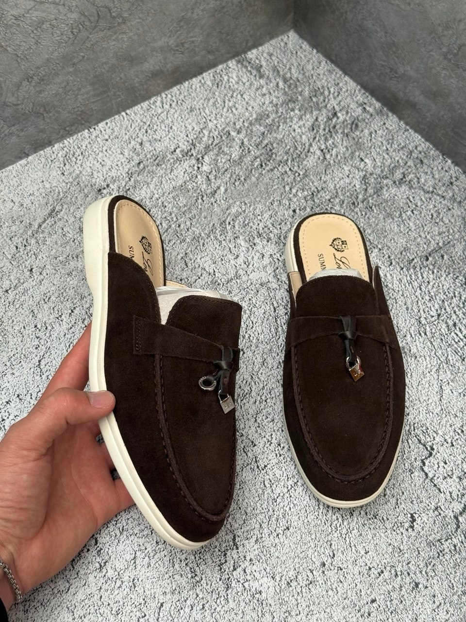 мюли loro piana,,мюли лоро пиано мужские,мюли мужские,замшевые мюли