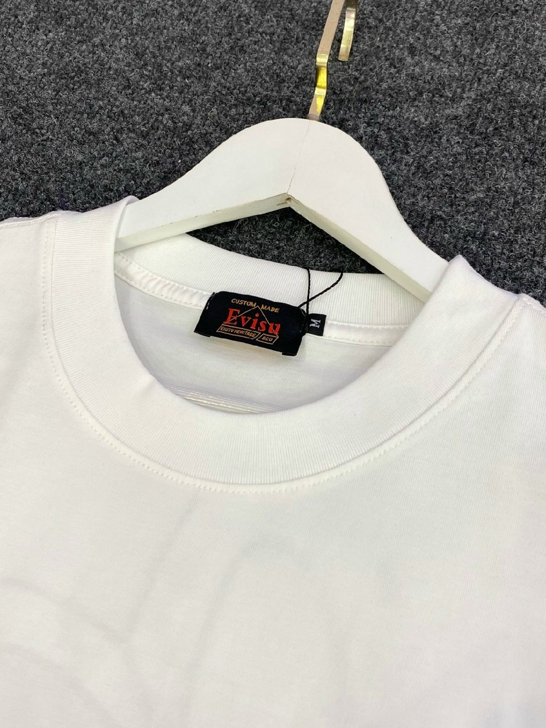 футболка evisu,футболка,футболка мужская,футболка с принтом,мужская футболка белая