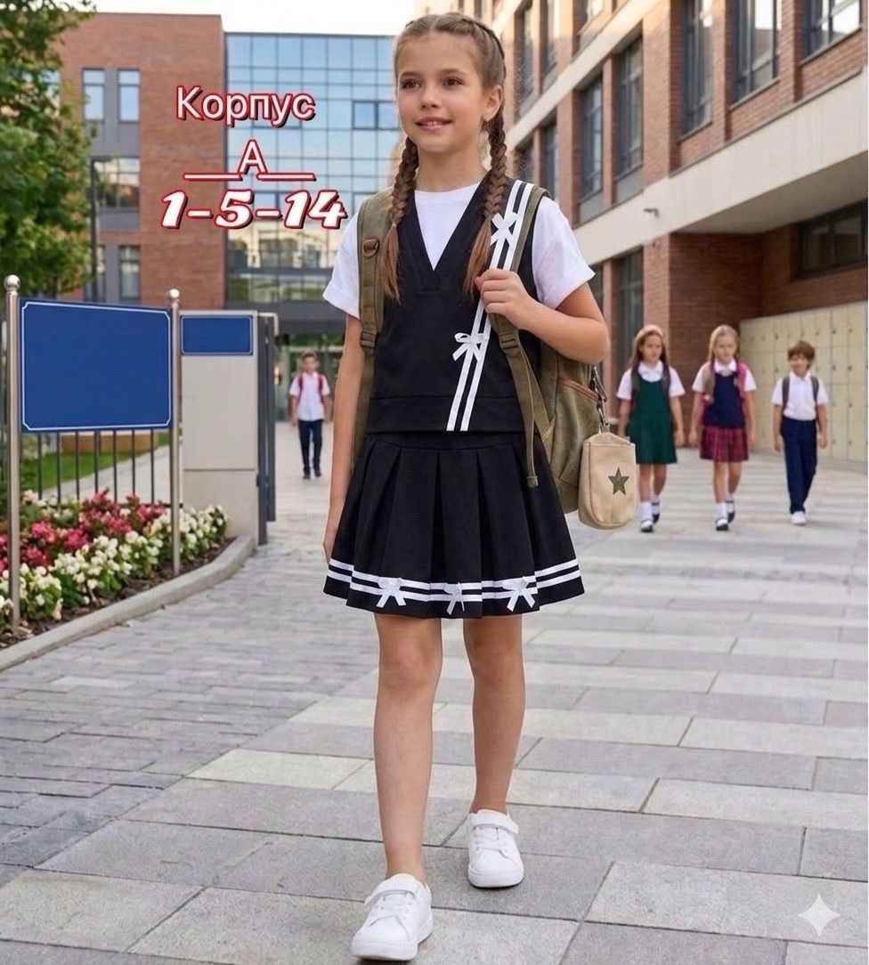 костюм для школьный,школьная форма для девочек,костюм школьный для девочки,школьная форма,школьный сарафан с крылышками леди цвет темно синий арт 89002