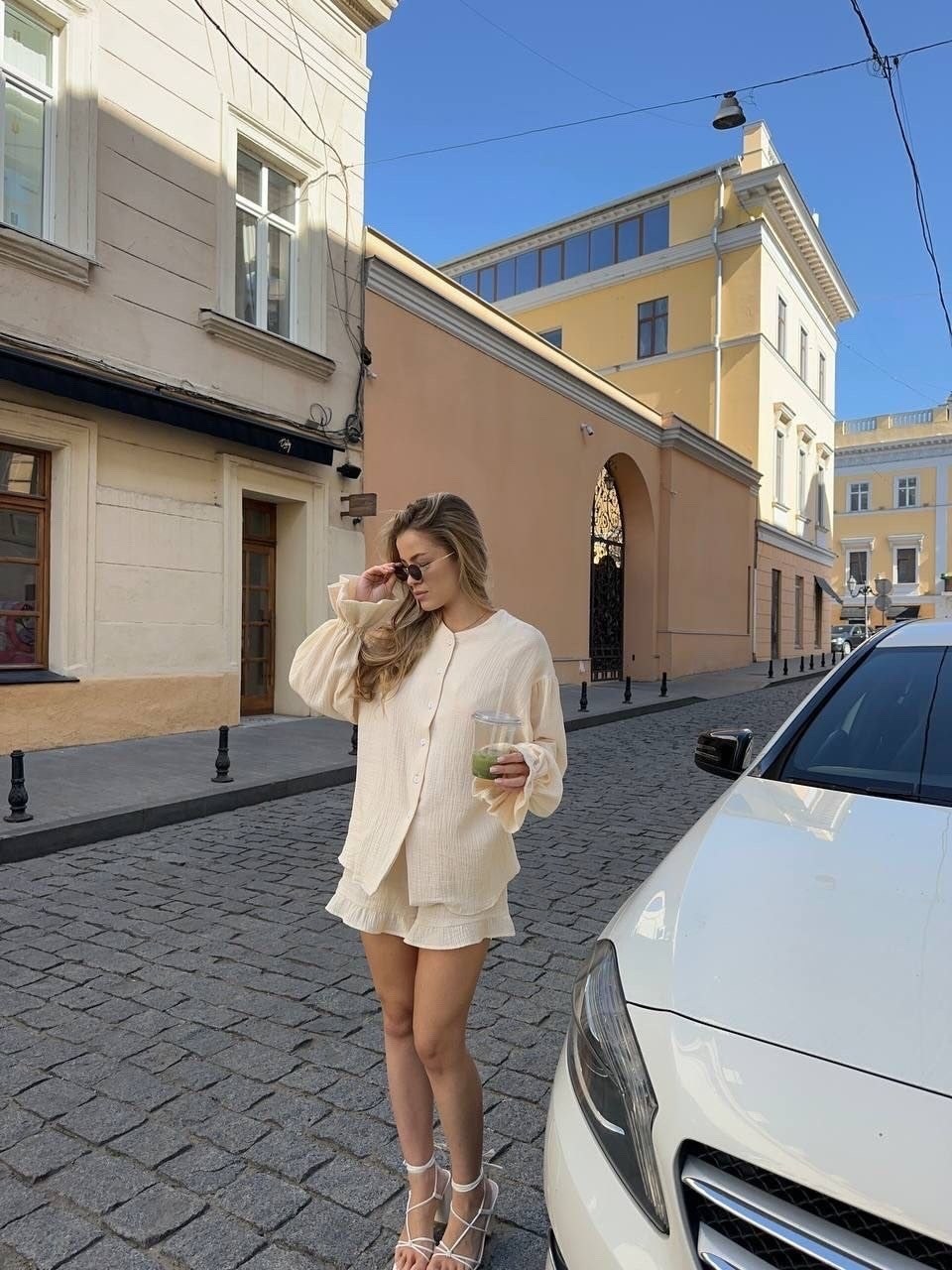 женский костюм с шортами,летний костюм с шортами и рубашкой,комплект одежды женские,костюм двойка модный,летние костюмы