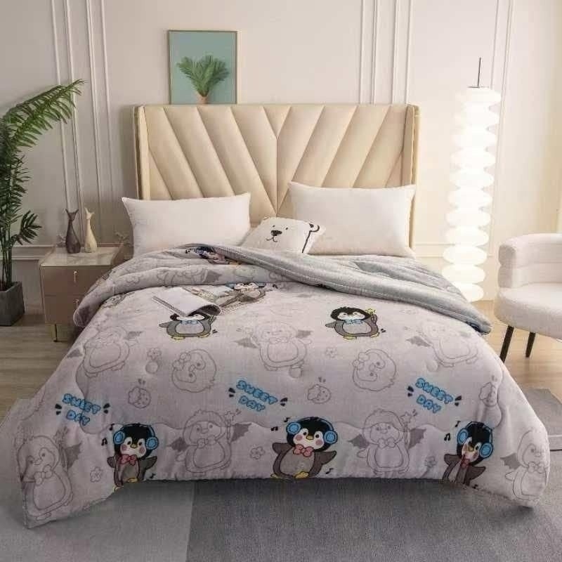 комплект постельного белья,sanrio комплект постельного белья,комплект постельного белья miniso hello kitty kuromi 4 предмета,постельное белье,комплект постельного белья sanrio hello kitty