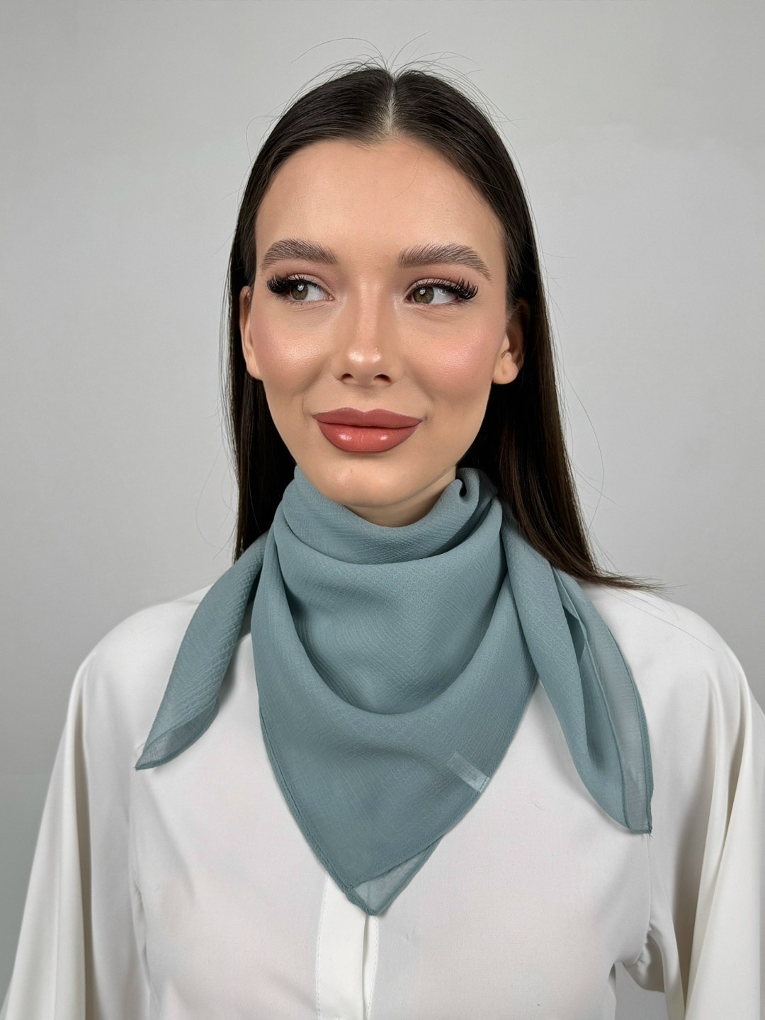 косынка,платки женские,платки косынка,косынка женская curanni 130а белая 150х55 см,платок белый