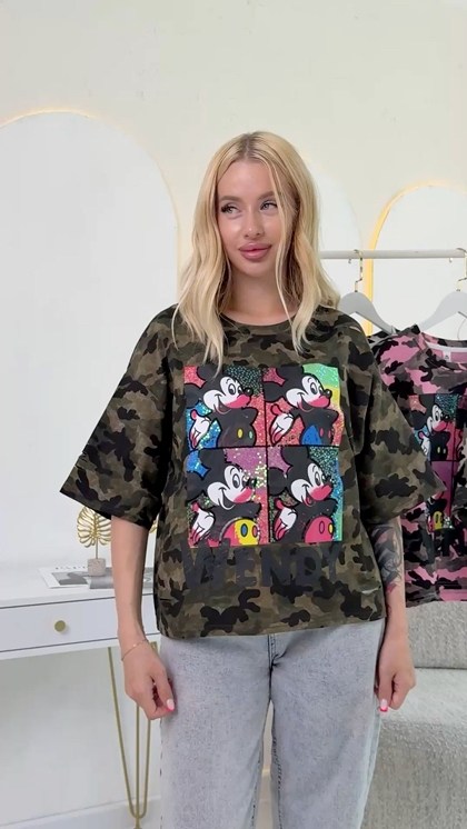 футболка оверсайз с принтом мики маус fashion lux,футболка оверсайз с принтами,женские футболки с принтом,женская футболка,футболка оверсайз с принтом мики маус