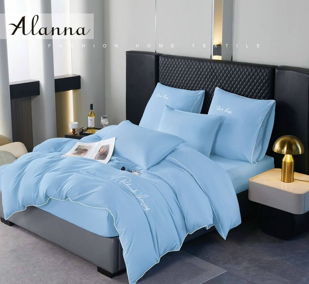комплект постельного белья alanna,постельное белье alanna,постельное белье alanna евро,комплект постельного белья,однотонное постельное белье