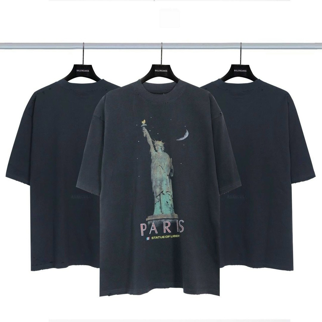 balenciaga футболки,футболка женская повседневная balenciaga paris liberty medium fit balenciaga цвет: черный,balenciaga футболка paris liberty черный,майка и футболка