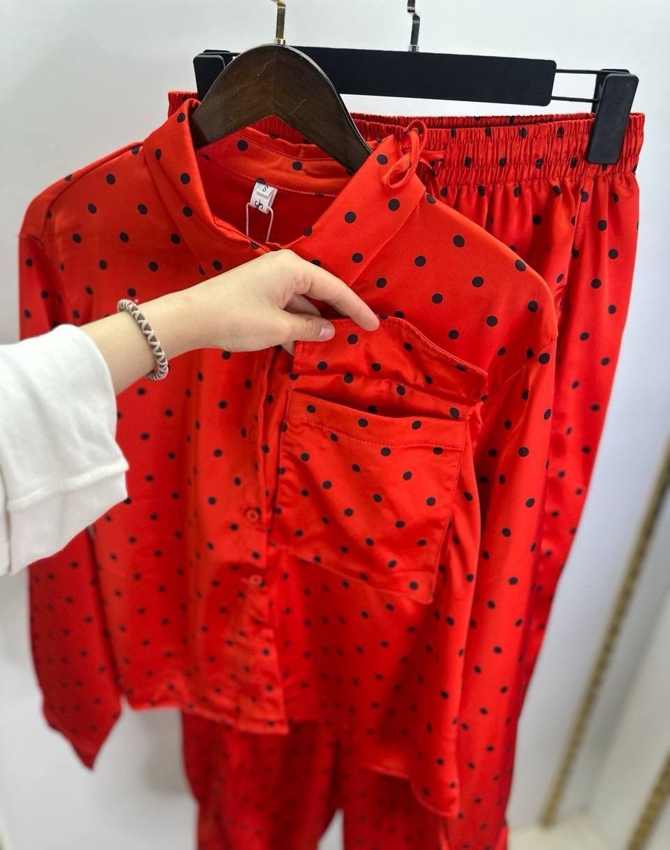 шелковая пижама,женская пижама,пижама красная,пижама женская victoria's secret 11254138 красная l regular,пижама женская домашняя