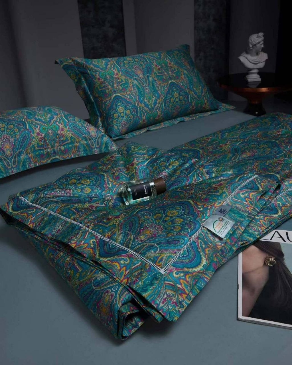 комплект постельного белья etro,комплект постельного белья,комплект постельного белья сатин люкс евро,постельное белье с одеялом blumarine,постельное белье из сатина