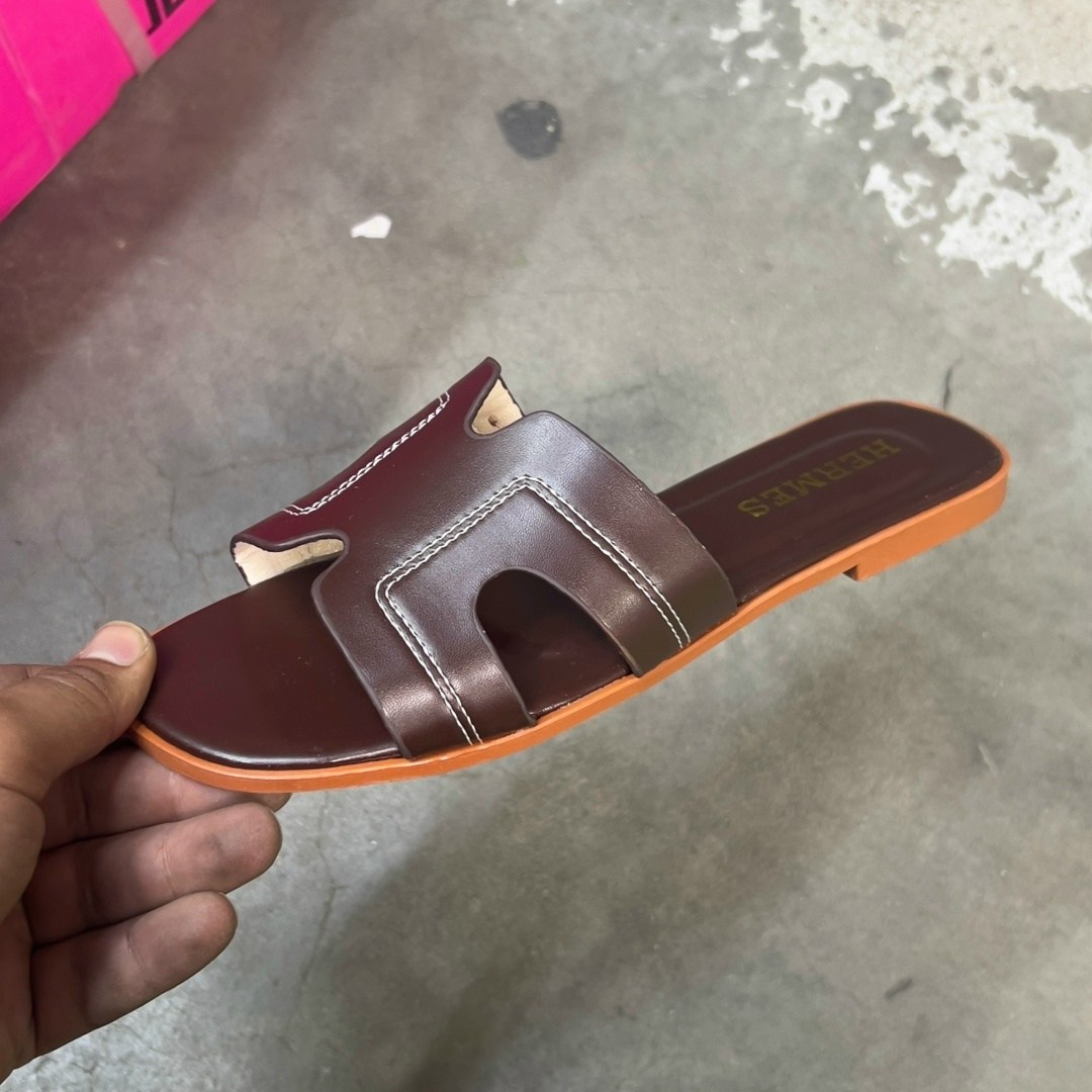 шлепки хермес оран,женские шлепанцы,тапочки эрмес,hermes oran orange sandals,шлепки хермес