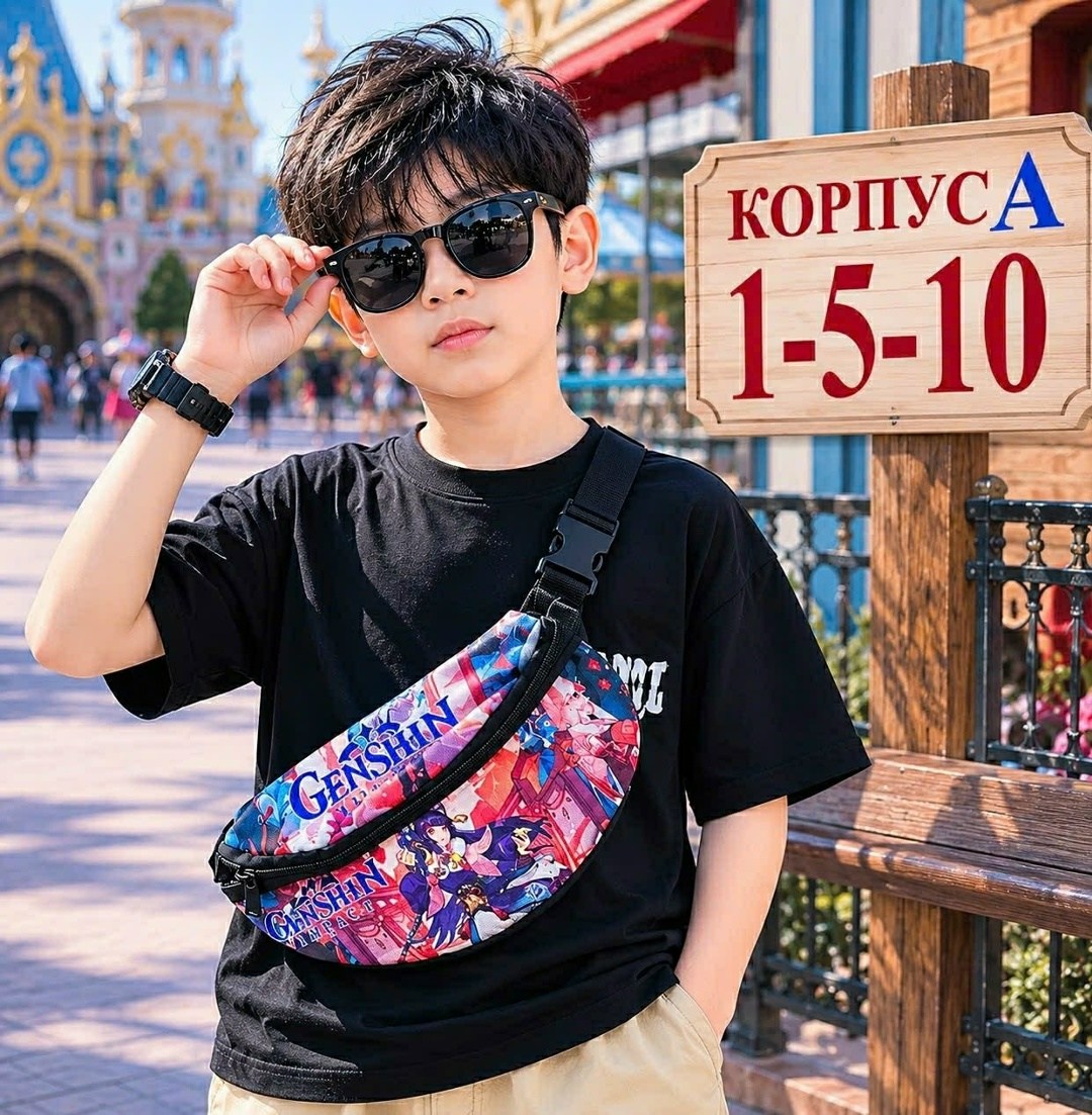 новая детская поясная сумка disney,детская сумка на пояс,сумка на пояс migom мальчику принт,поясная сумка genshin impact,детская поясная сумка