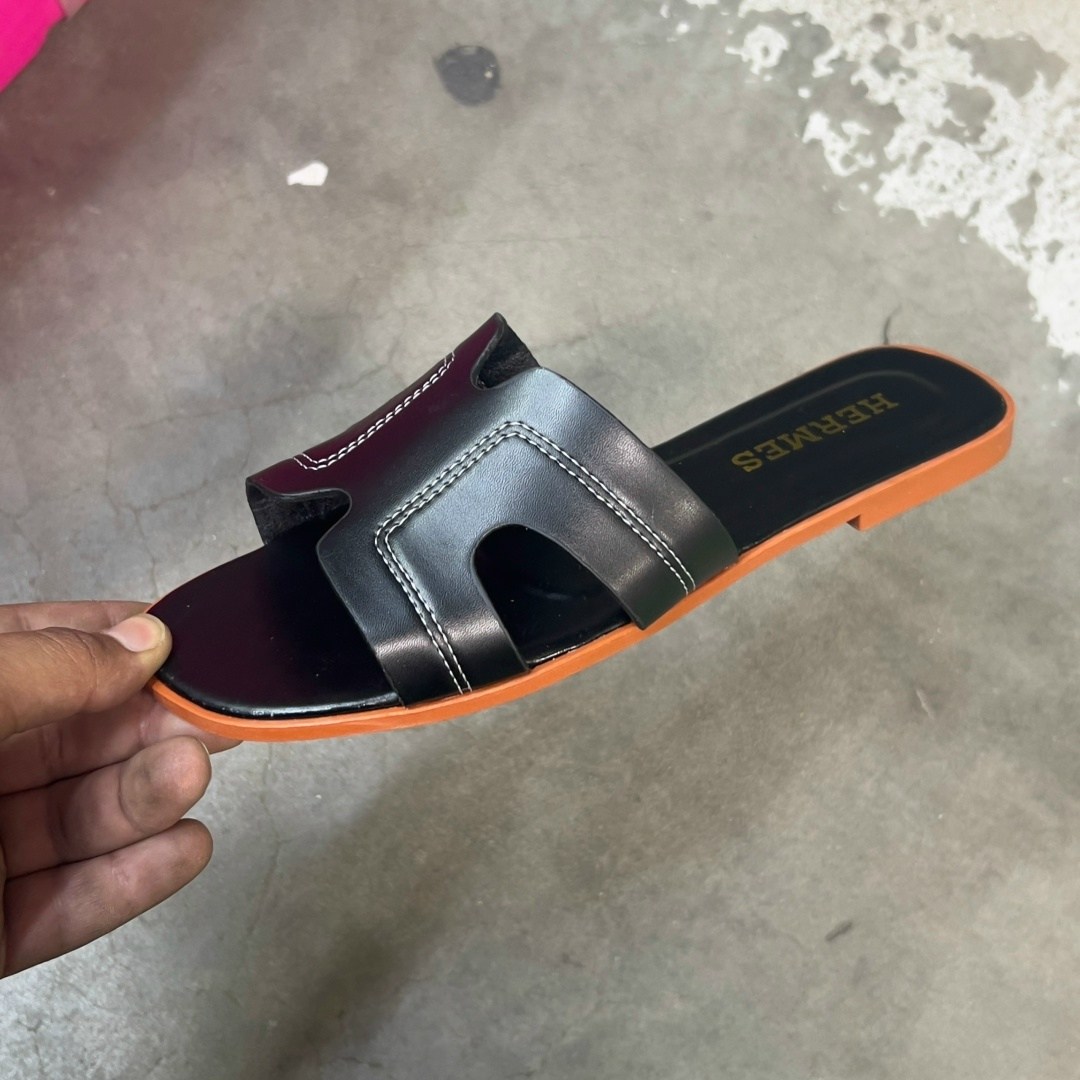 шлепки хермес оран,женские шлепанцы,тапочки эрмес,hermes oran orange sandals,шлепки хермес