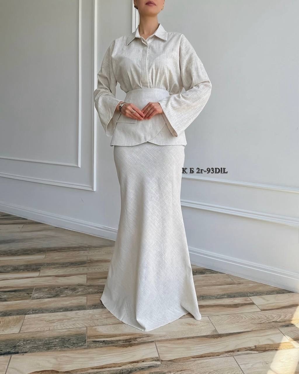 женский костюм,костюм с юбкой,костюм с юбкой макси,костюм льняной,женский костюм с юбкой