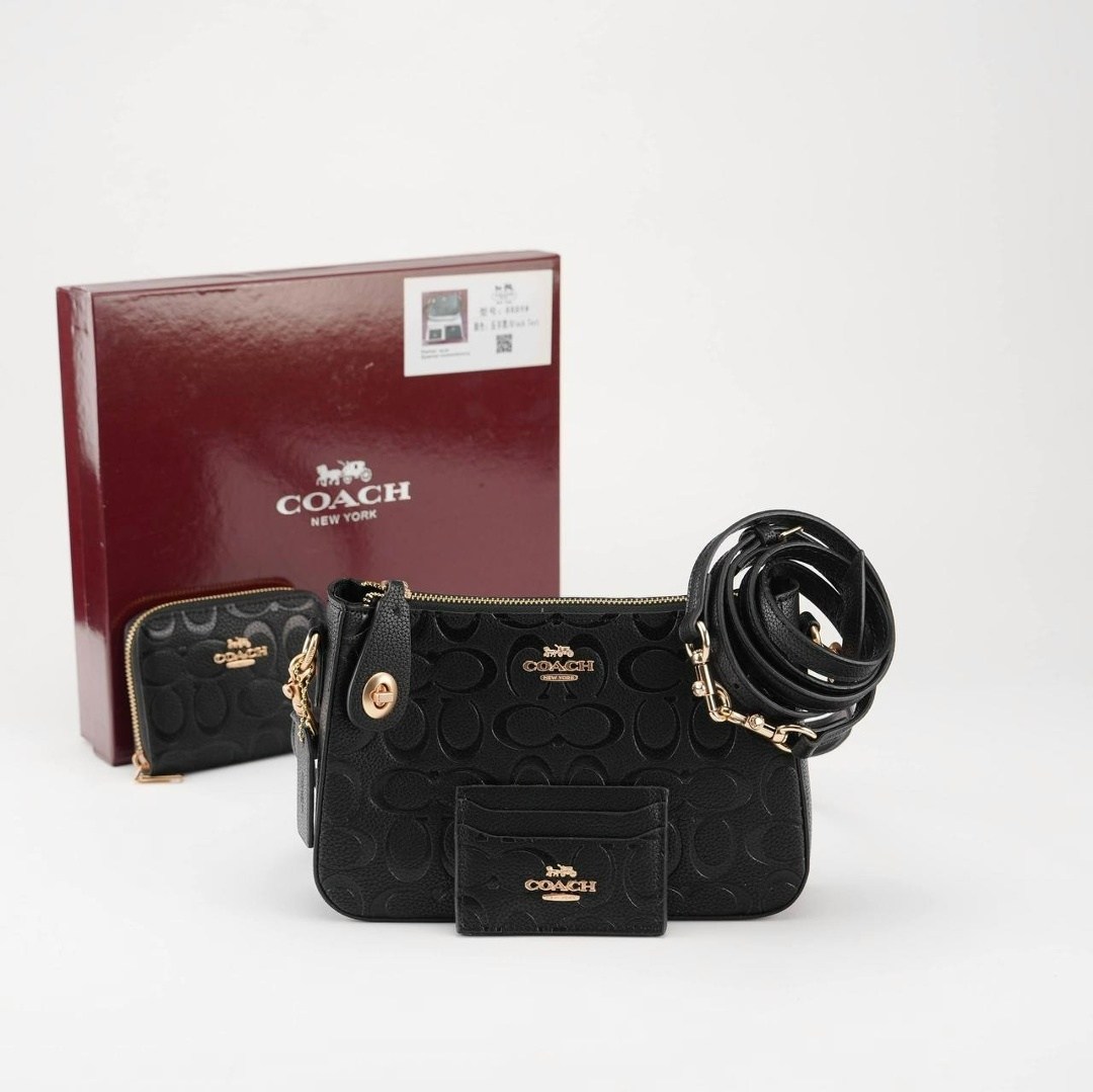 coach кошелек,кошелёк мини женский брендовый coach,набор кошелек,кошелек стильный,подарочная коробка