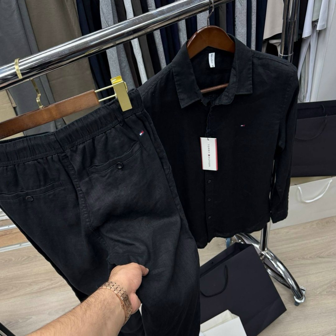 рубашка томми хилфигер черная,мужская рубашка tommy hilfiger,мужские повседневные рубашки tommy hilfiger,томми хилфигер рубашка dm0dm04405,рубашка tommy hilfiger