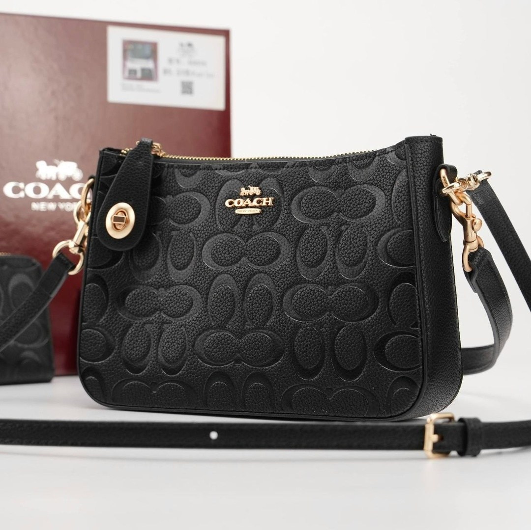 coach кошелек,кошелёк мини женский брендовый coach,набор кошелек,кошелек стильный,подарочная коробка