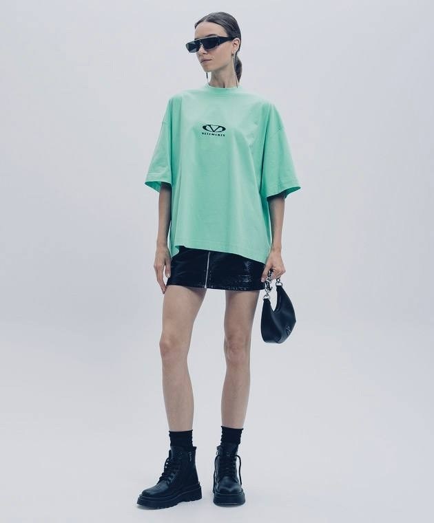 футболка женская,футболка,оверсайз футболка,зеленая футболка,vetements футболка