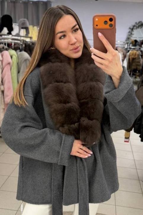 пальто с мехом,пальто шерстяное с мехом соболя stone,пальто кашемировое с мехом песца,утепленное кашемировое пальто с мехом соболя,пальто кашемировое с меховым воротником