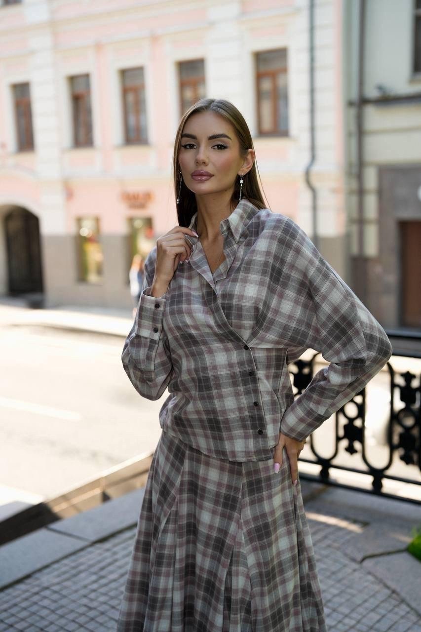 костюм в клетку,длинная юбка клетка,женский костюм в клетку,жакет и юбка,костюм женский с юбкой в клетку