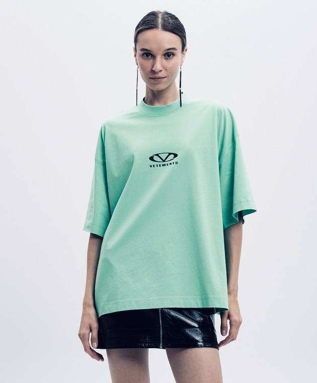 футболка женская,футболка,оверсайз футболка,зеленая футболка,vetements футболка