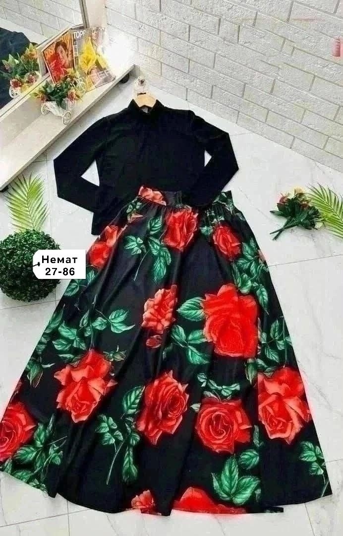 юбка с принтом,юбка с розами,костюм с юбкой,юбка с цветами,юбка мода