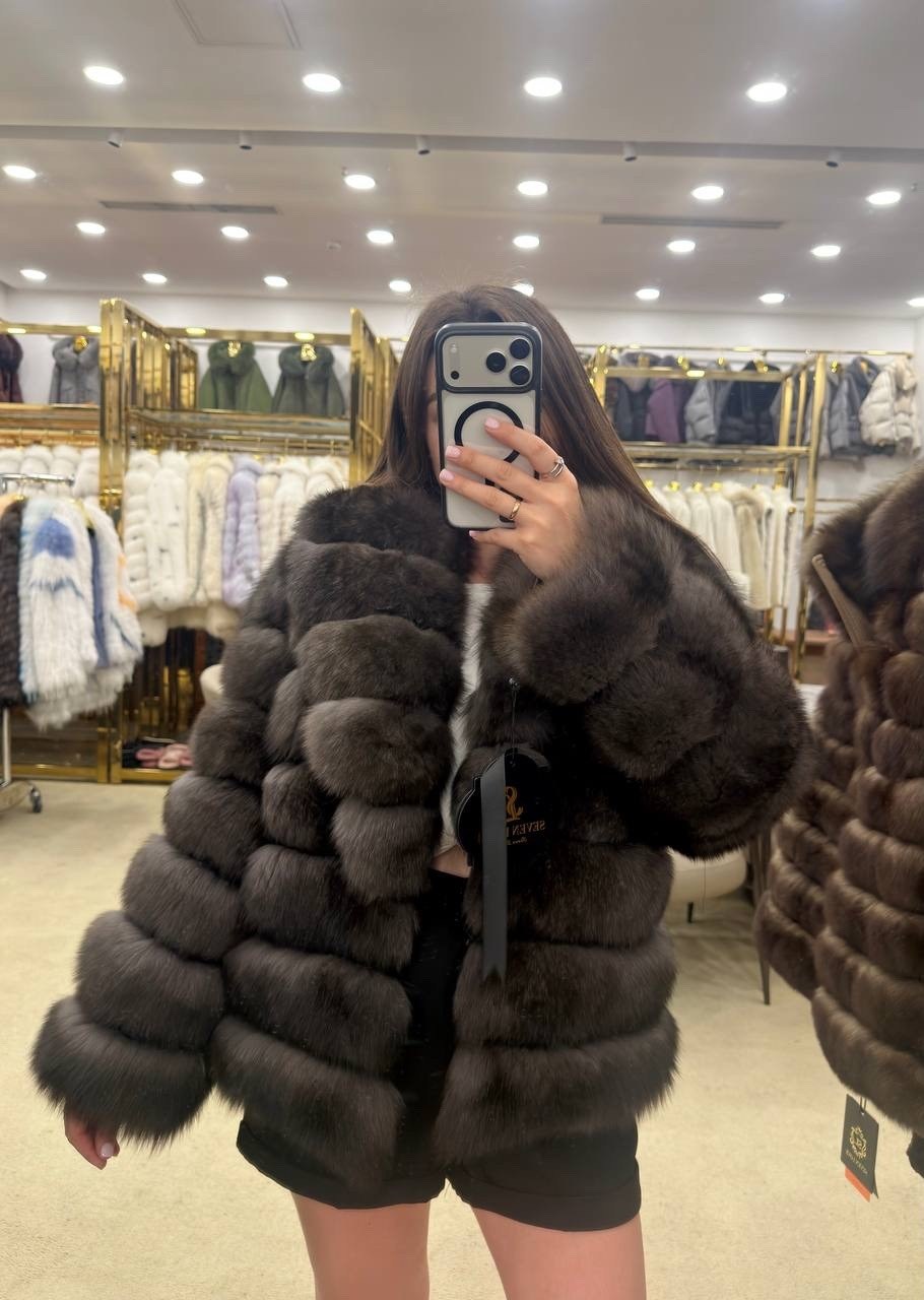 шуба из песца,шуба песец под соболь,шуба песец,шуба из песца под соболя,натуральный песец шуба