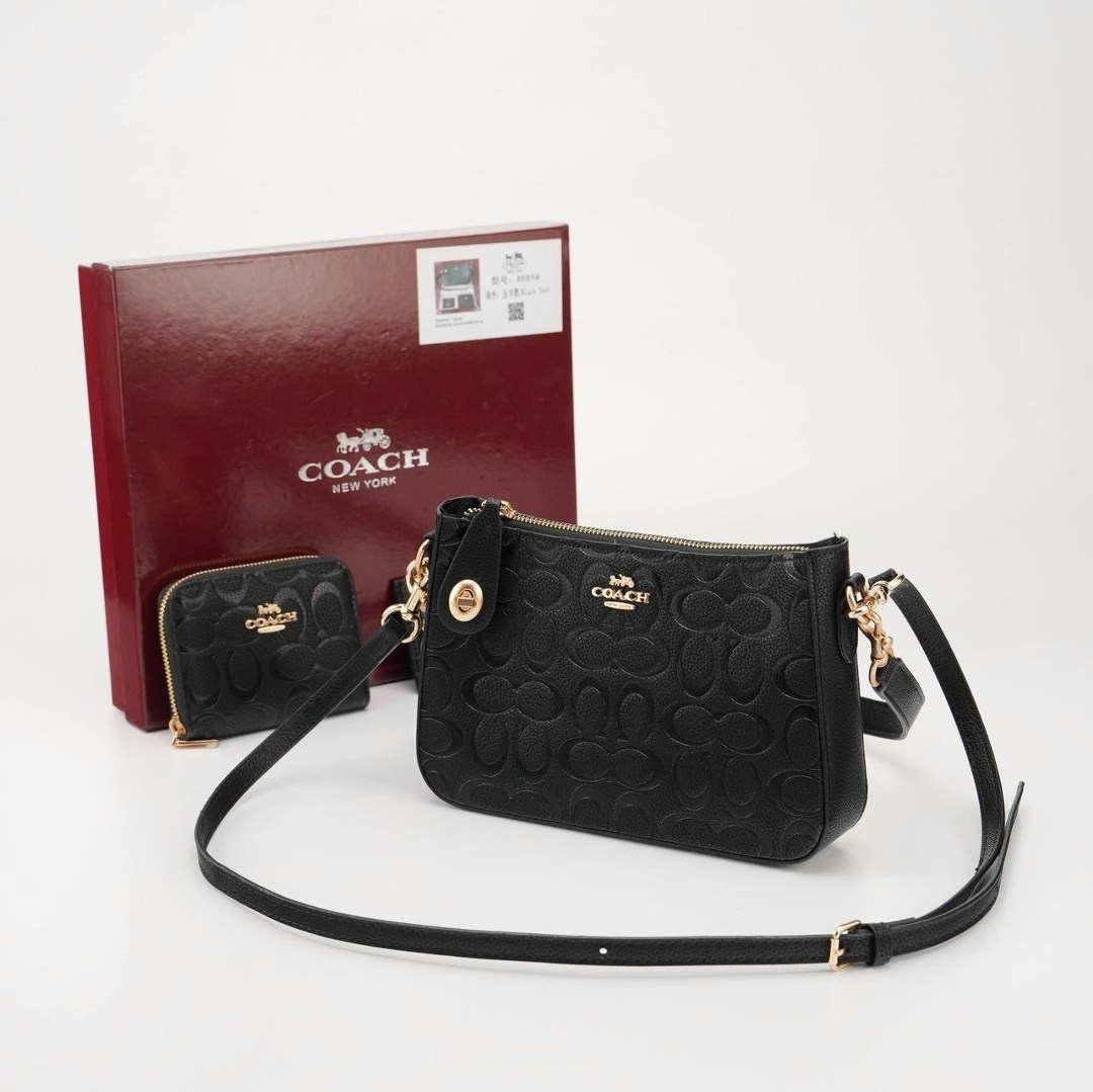 coach кошелек,кошелёк мини женский брендовый coach,набор кошелек,кошелек стильный,подарочная коробка