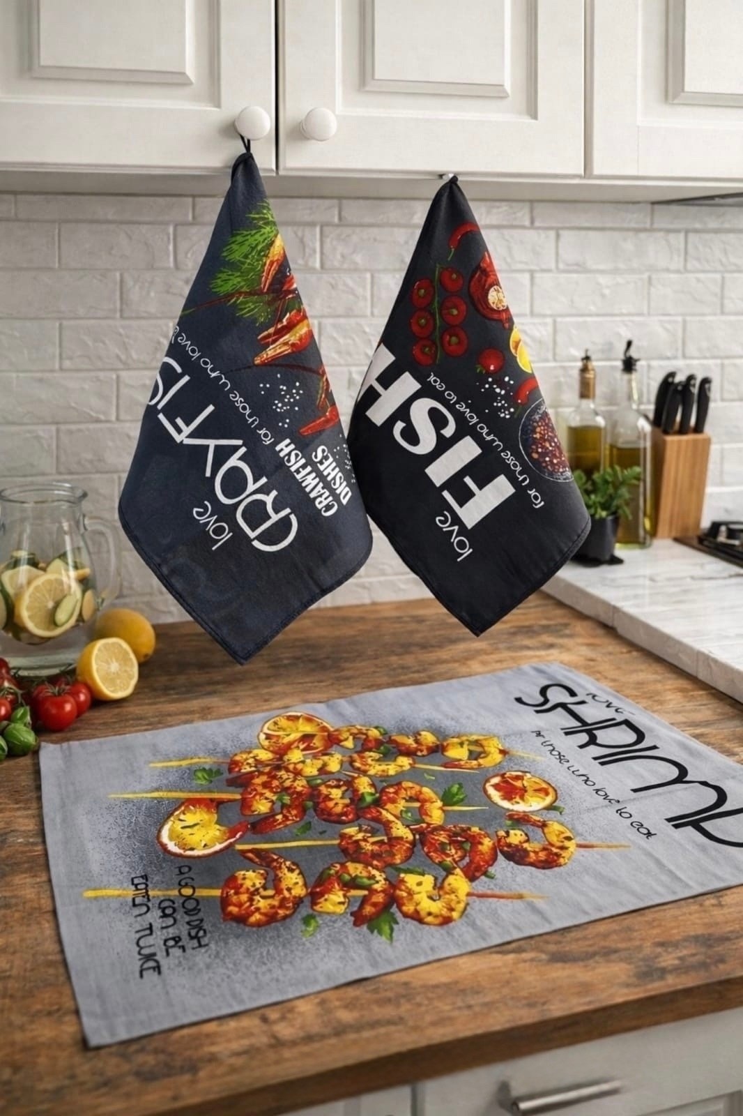 набор полотенец этель fish dish 4 шт,набор полотенец этель fish dish для кухни,кухонное полотенце,сладкий перец