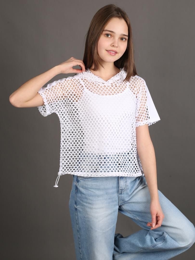 кофта топ сетка летняя для девочки подростка укороченная demi shop,кофта сетка,кофта для девочки,укороченная кофта сетка,блуза из сетки