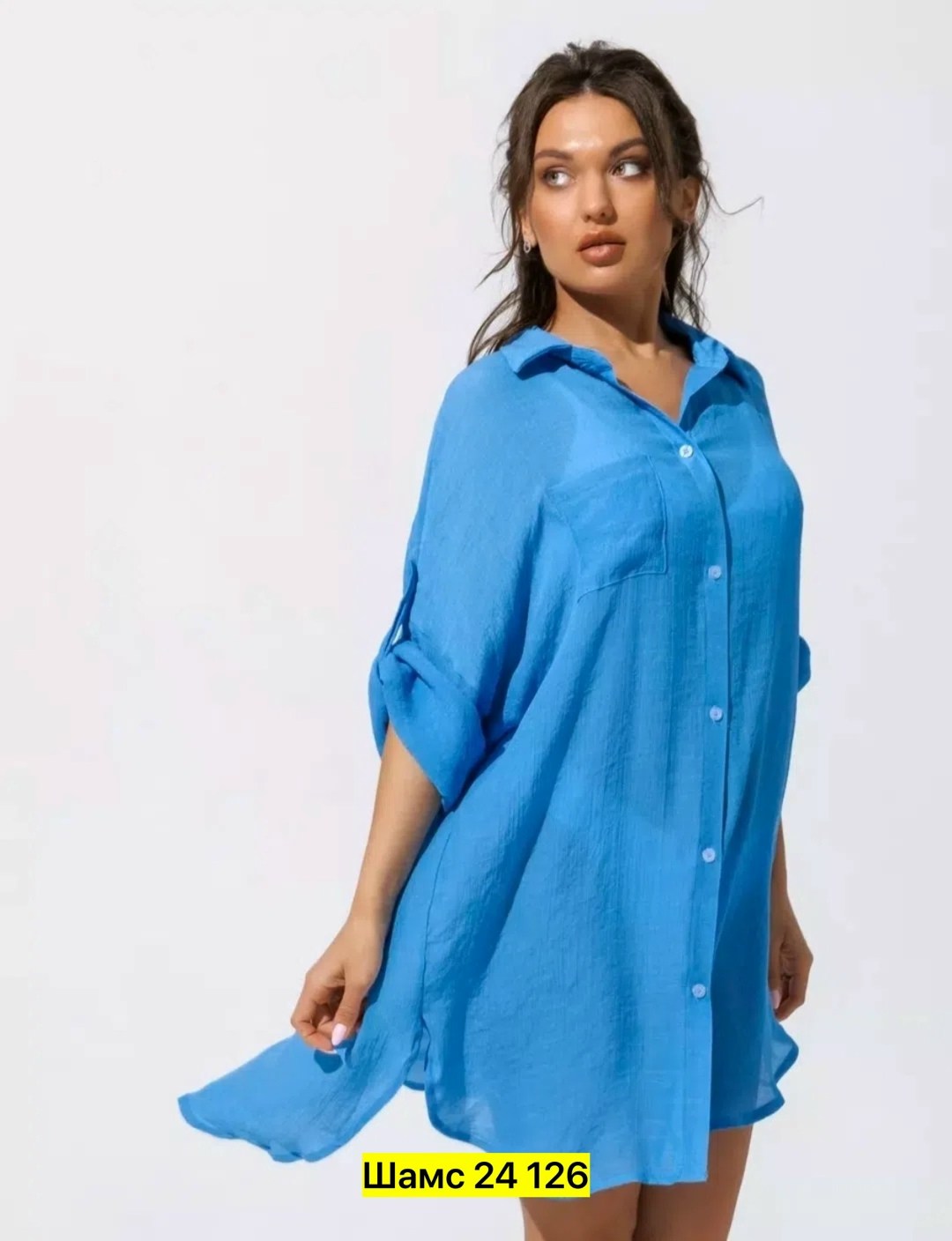 туника пляжная летняя накидка на купальник оверсайз рубашка sundresslove 215529337,туника пляжная,пляжная туника женская,туника пляжная летняя,платье рубашка пляжная