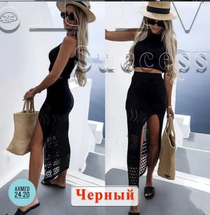 вязаные костюмы женские,костюм женский летний с юбкой,костюм с юбкой и топом,юбка и топ,вязаные костюмы