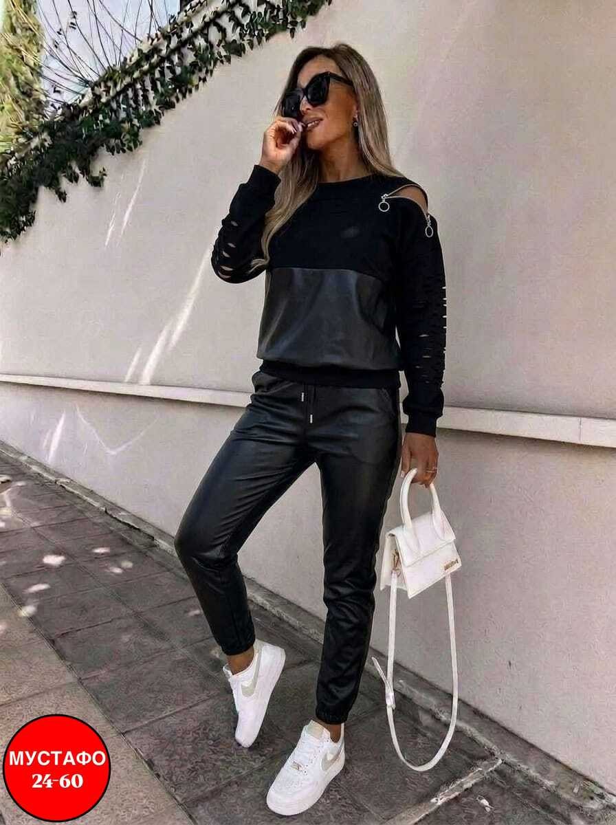 костюм из экокожи женский,костюм из экокожи,костюм двойка эко-кожа,костюм из экокожи женские брючные,спортивный костюм из экокожи