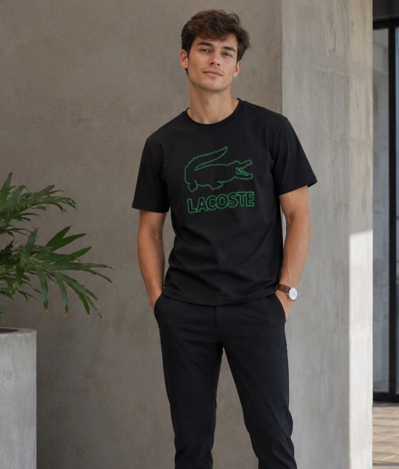 футболка lacoste,мужские футболки lacoste,футболка стандартного кроя lacoste,lacoste мужские,lacoste cotton chantaco graphic футболка