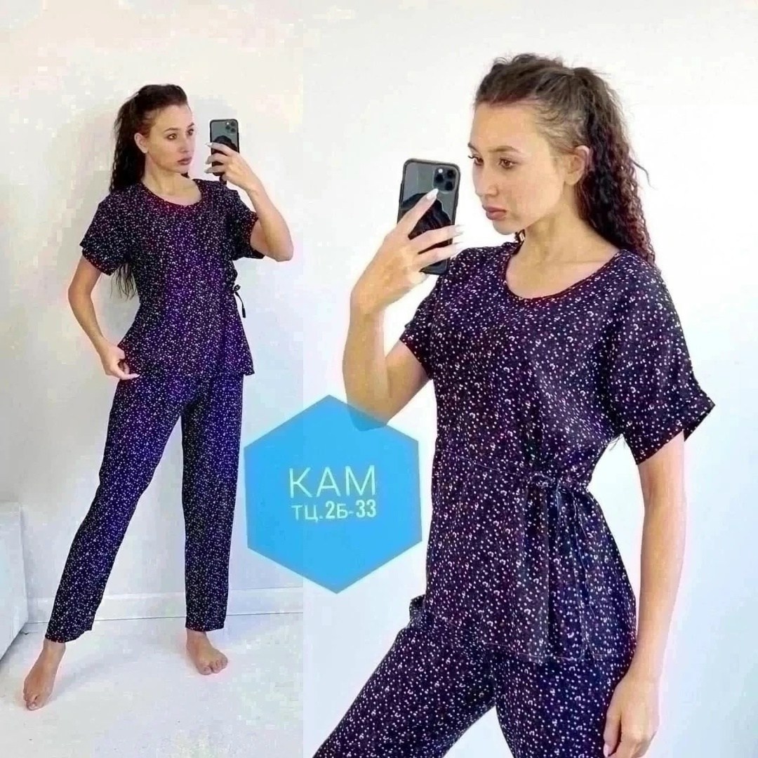 пижама женская большие размеры,женская пижама,костюм из штапеля,домашний костюм двойка больших размеров hanbiyke,домашний костюм двойка больших размеров