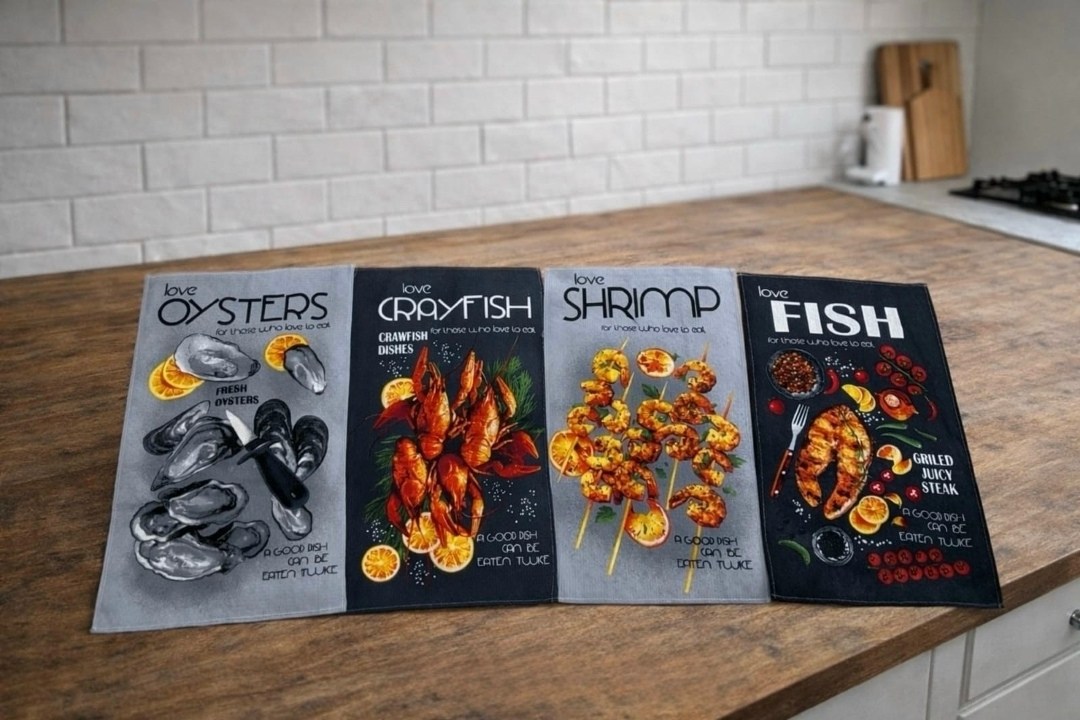 набор полотенец этель fish dish 4 шт,набор полотенец этель fish dish для кухни,кухонное полотенце,сладкий перец