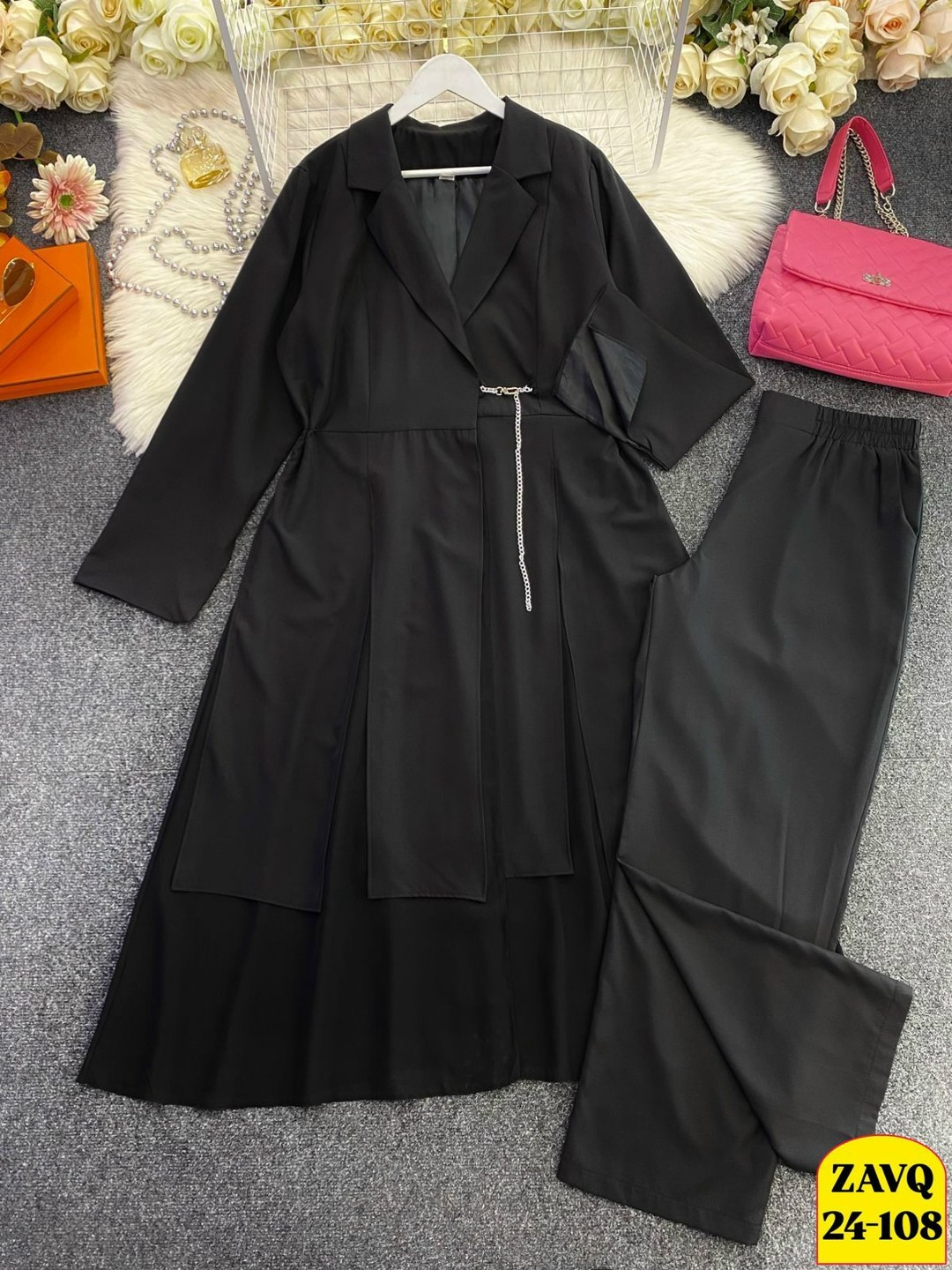 брючный костюм anastasia 950 васильковый синий,брючный костюм 2041-1 синий amberastyle,брючный костюм 2041-1 синий,брючный костюм,брючные костюмы женские
