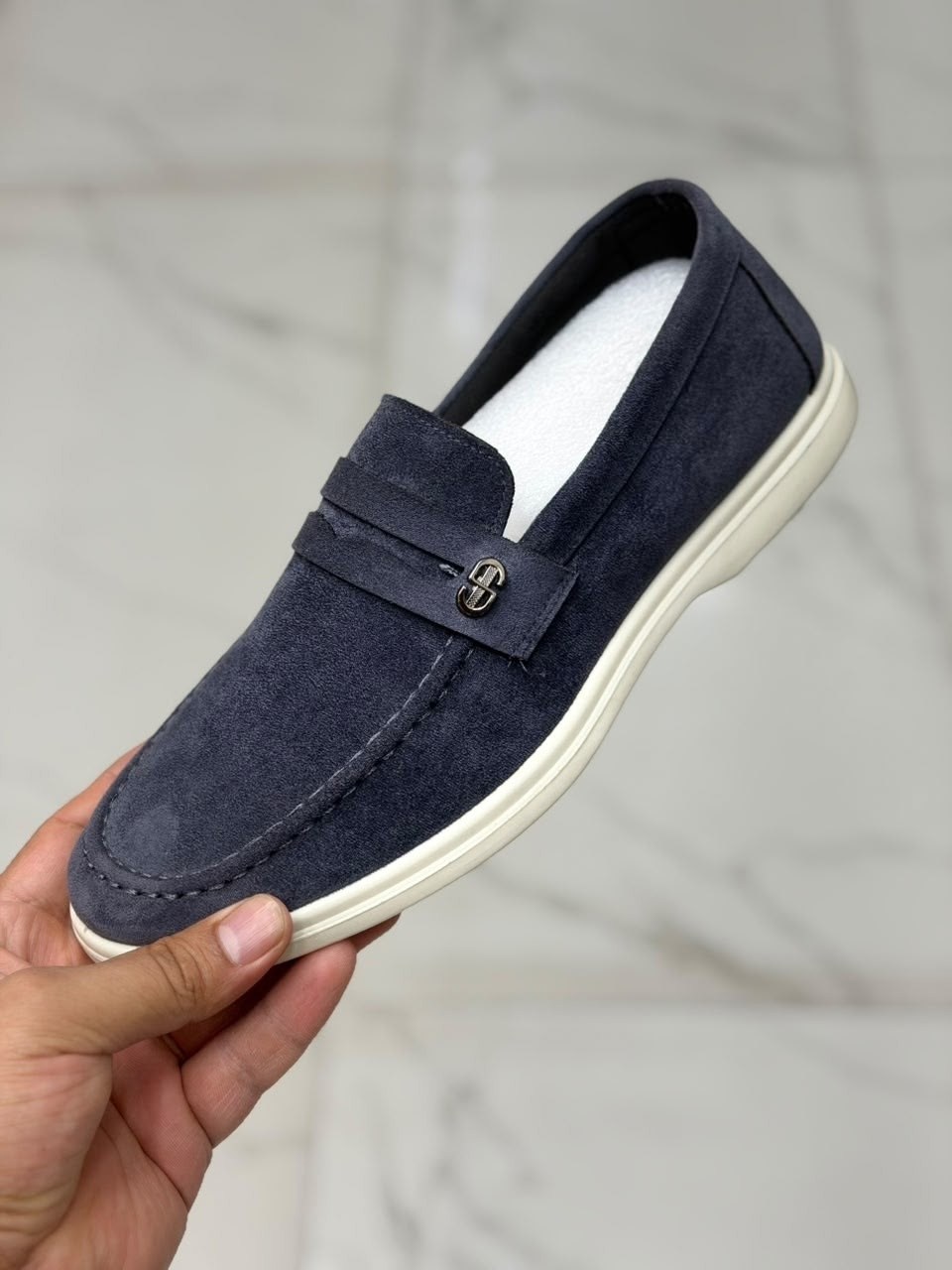 ,лоферы мужские loro piana,лоферы мужские,синие лоферы,модели обуви