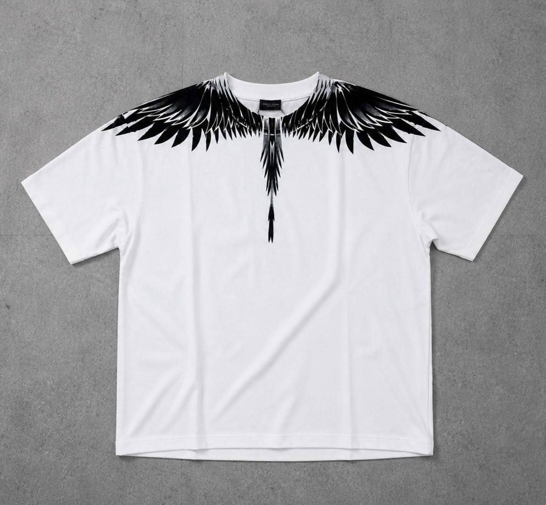 футболка marcelo burlon,футболка с перьями,марсело бурлон футболка,футболка с крыльями,марсело бурлон
