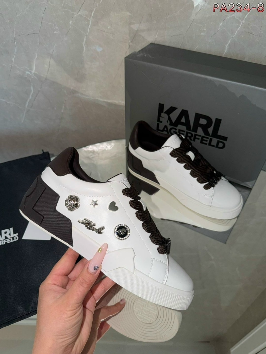 кеды karl lagerfeld,,кроссовки karl lagerfeld,кроссовки cate pins на шнуровке karl lagerfeld белый,кроссовки карл лагерфельд женские белые