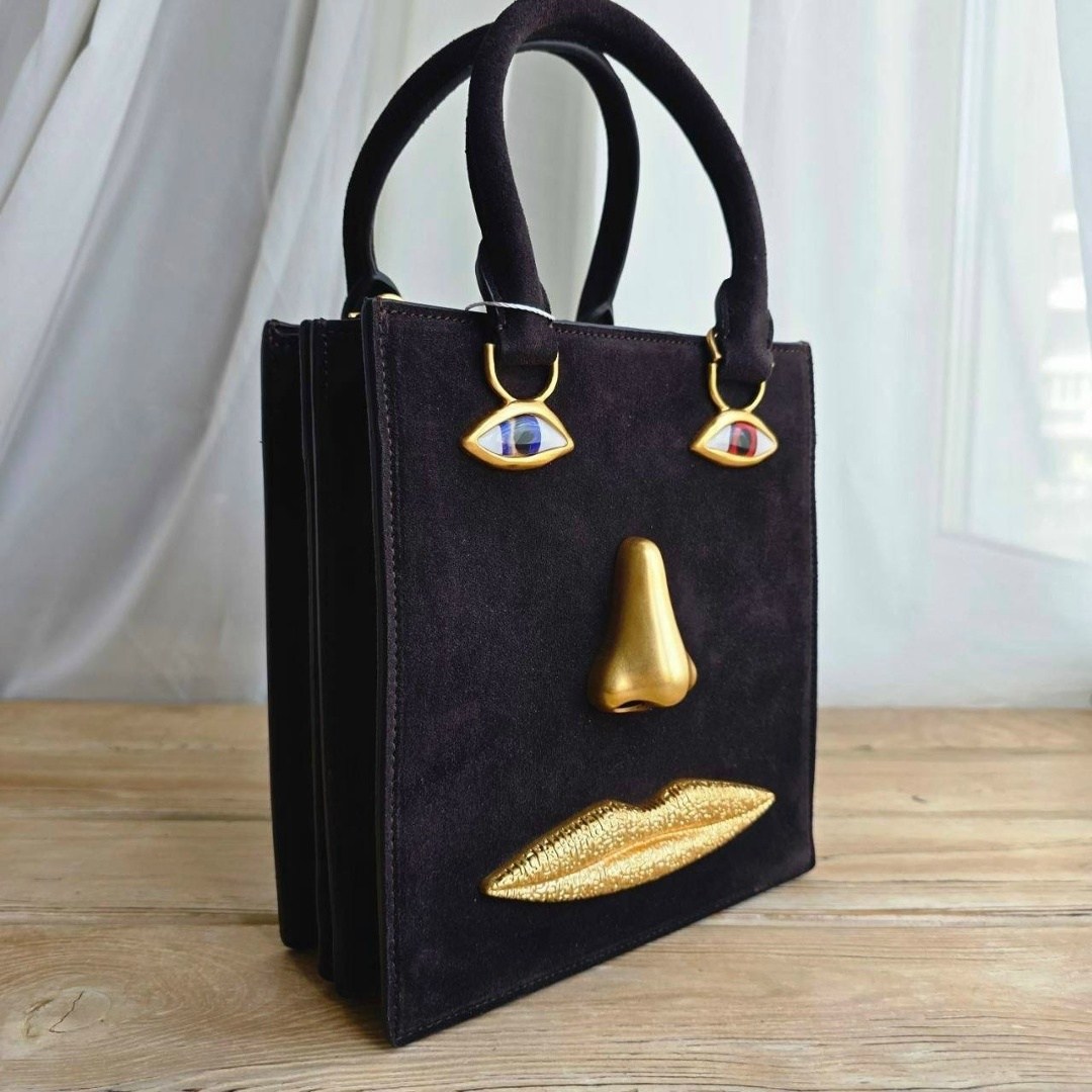 сумка schiaparelli,сумка с лицом,сумка с глазами,дизайнерские сумки,женская сумка schiaparelli