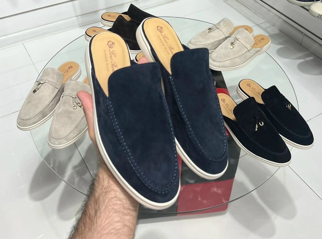 ,женские замшевые мюли loro piana бежевые,loro piana лоферы женские,лоферы loro piana,мюли loro piana