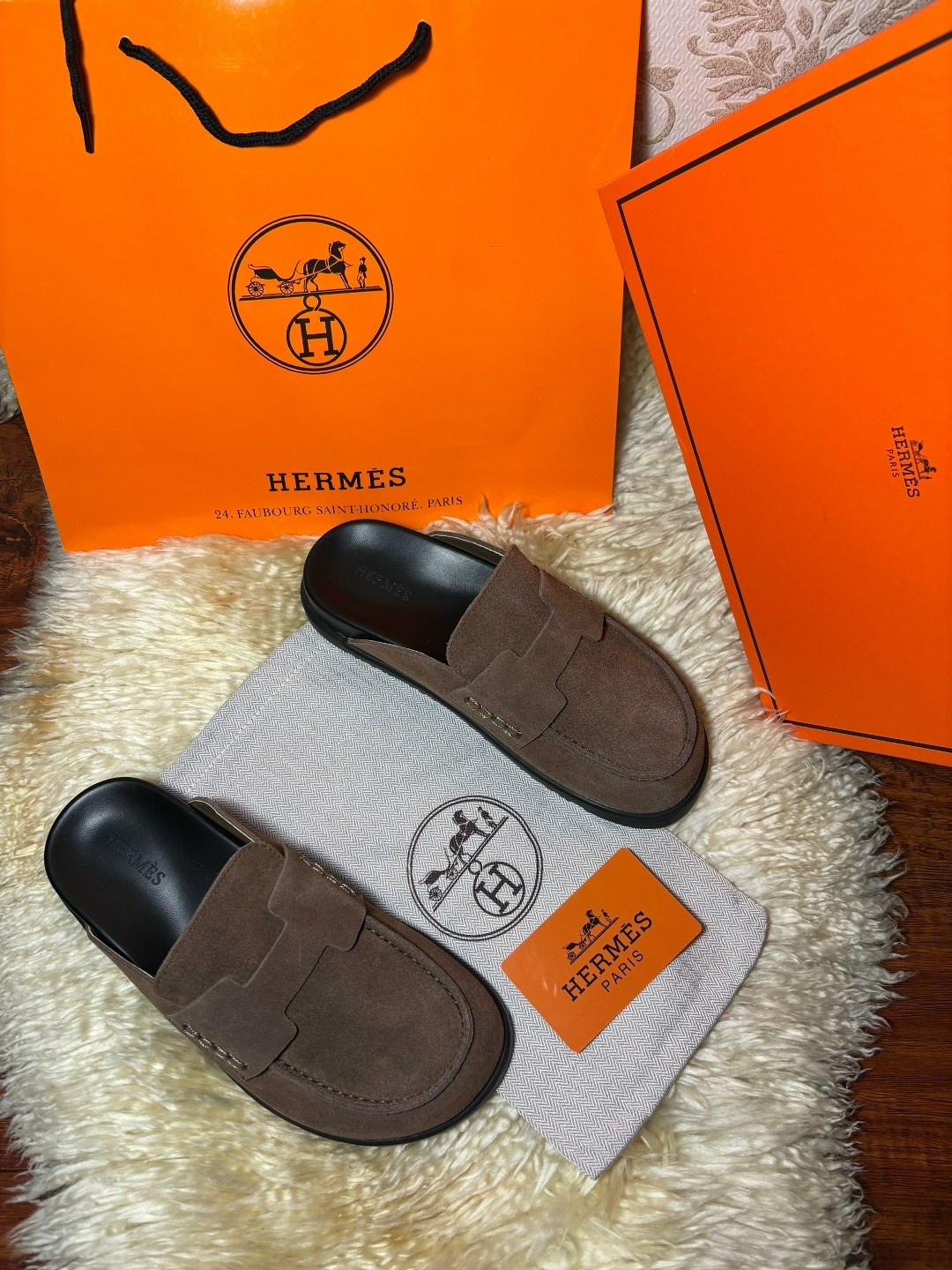 мюли hermes,hermes мюли женские,, hermes,замшевые шлепанцы hermes