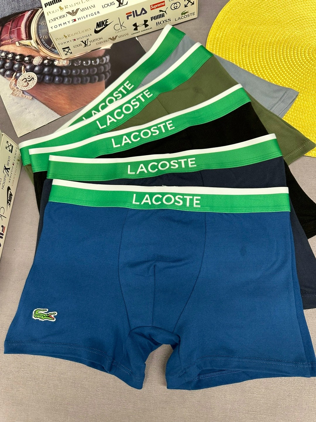 набор мужских трусов lacoste,комплект трусов боксеры lacoste,трусы мужские боксеры набор 5 шт lacoste,трусы мужские lacoste,трусы lacoste