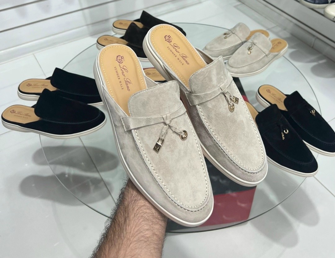 ,женские замшевые мюли loro piana бежевые,loro piana лоферы женские,лоферы loro piana,мюли loro piana