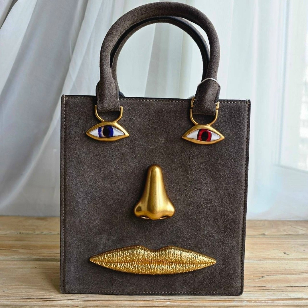 сумка schiaparelli,сумка с лицом,сумка с глазами,дизайнерские сумки,женская сумка schiaparelli