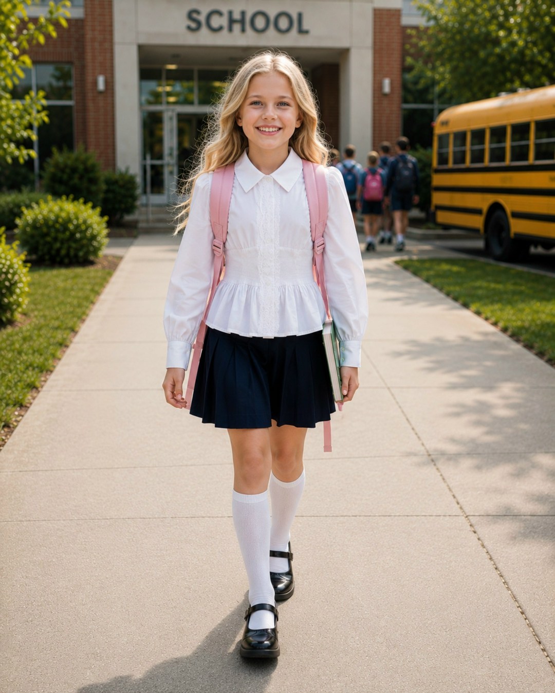 школьная форма,schoolgirl cute child with backpack relax outdoors,девочка в школьной форме,ребенок,schoolgirl in school uniform with a backpack at the school