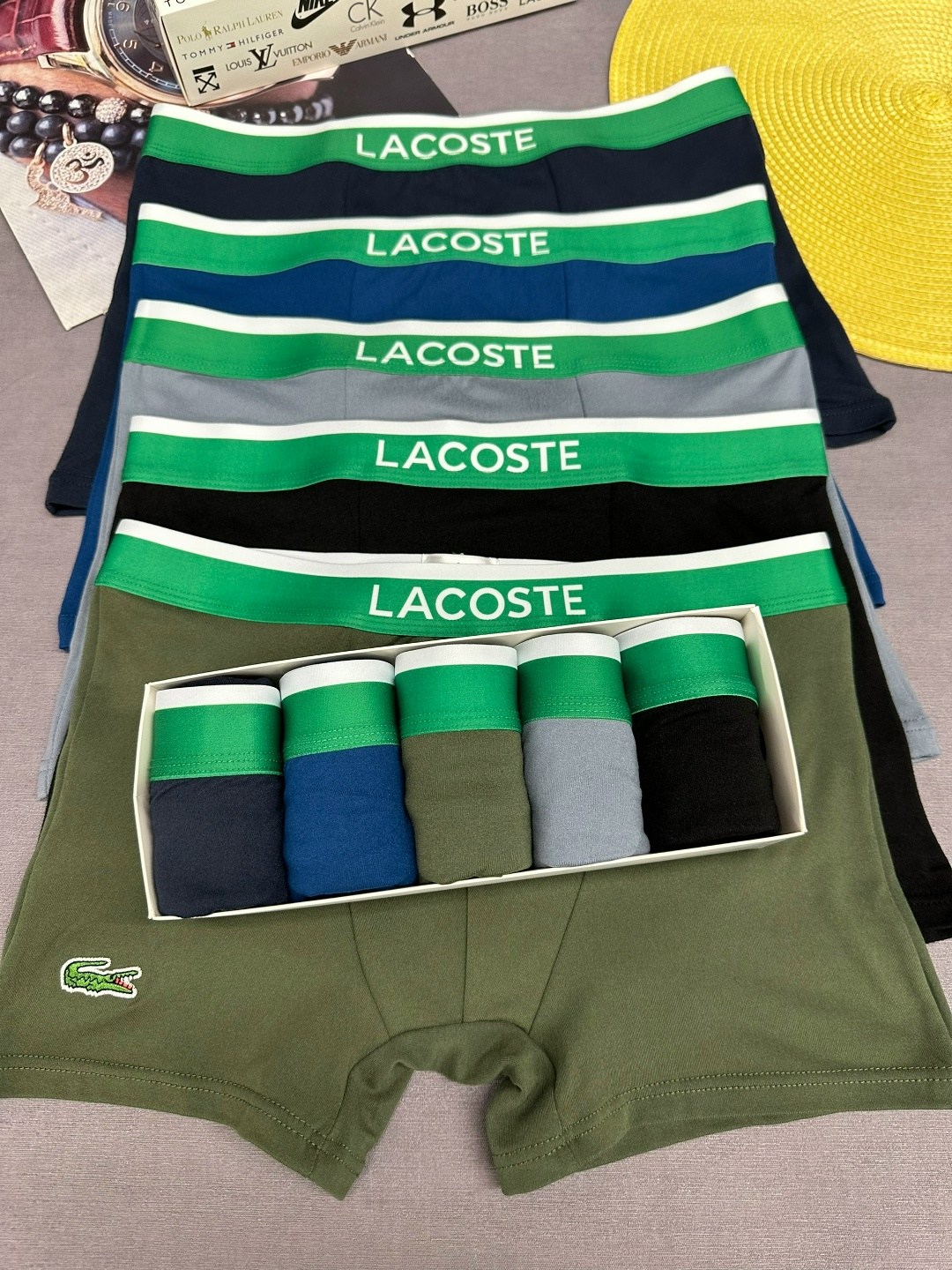 набор мужских трусов lacoste,комплект трусов боксеры lacoste,трусы мужские боксеры набор 5 шт lacoste,трусы мужские lacoste,трусы lacoste