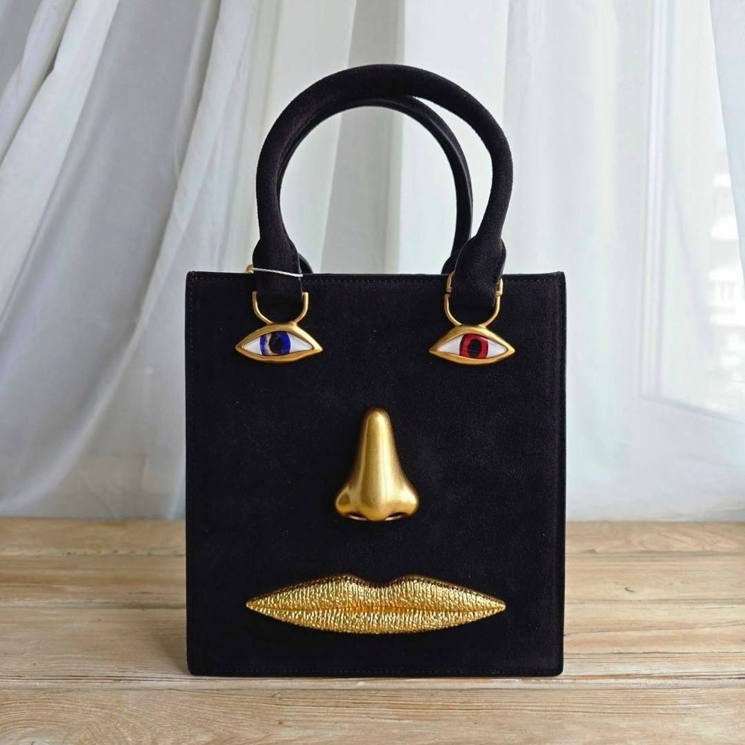сумка schiaparelli,сумка с лицом,сумка с глазами,дизайнерские сумки,женская сумка schiaparelli
