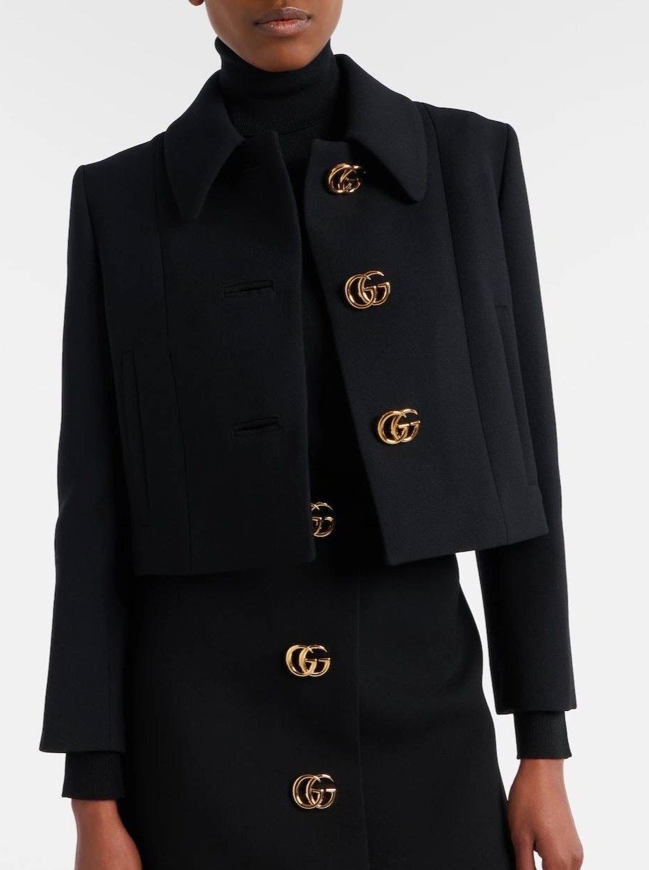 женское черное шерстяное пальто gucci,фасон пальто,жакет,пальто черное,женский пальто