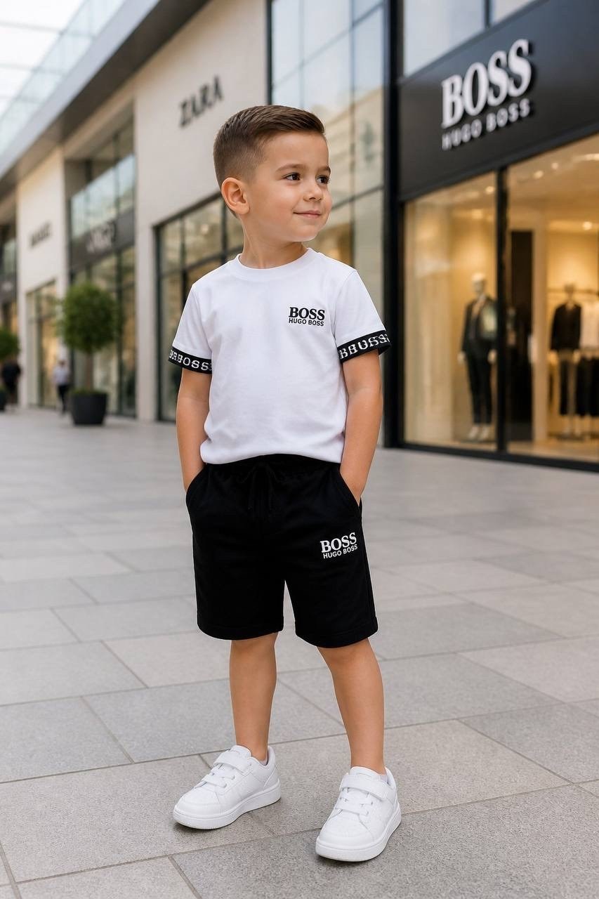 футболка с короткими рукавами и логотипом boss,boss kid,boss hugo boss,boss футболка,костюмчик
